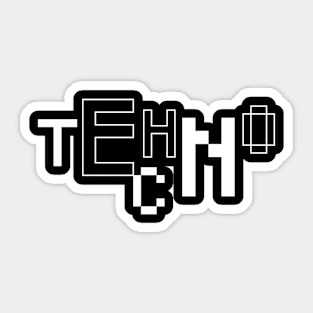 techno logo Sticker